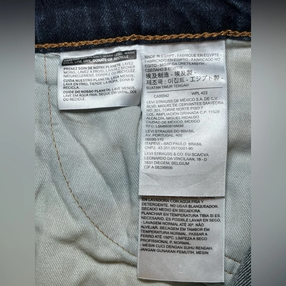 Levi's 505 Jeans Mens 40x32 Blue Denim Straight Leg Regular Fit EUC - Picture 7 of 9